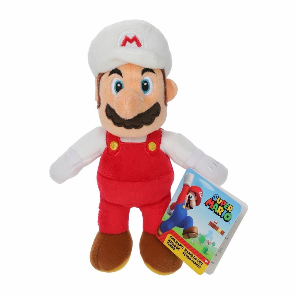 🔥Nintendo Jakks Pacific Super Fire Mario White Plush Stuffed Toy BNWT🔥